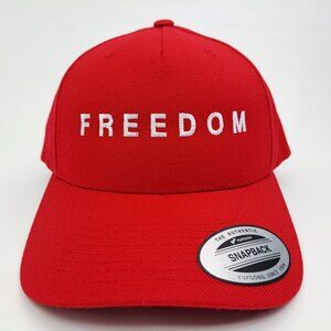Freedom Charlie Kirk Remembrance Curve Bill Trucker Snapback Cap
